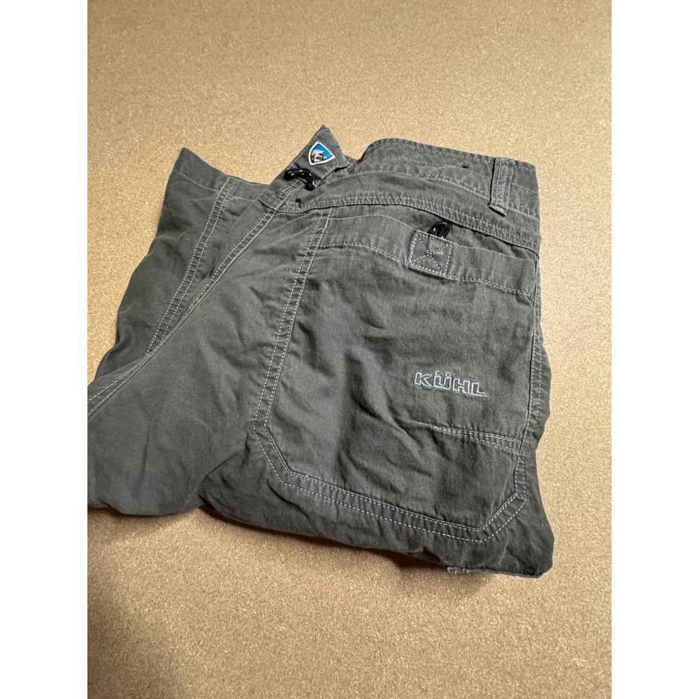 Kuhl Mens Gray Vintage Patina Dye Cargo Shorts Size 32 Hiking Outdoor